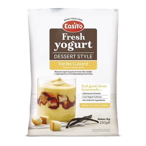 Easiyovanilla Custard Flavoured Dessert Style Yogurt Sachet 230g For ...