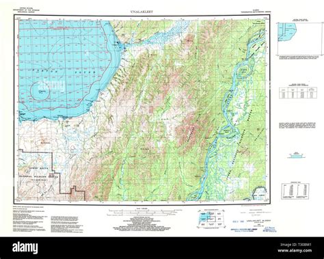 USGS TOPO Map Alaska AK Unalakleet 707902 1952 250000 Restoration Stock Photo - Alamy