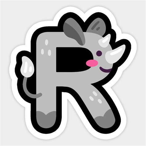 Letter R Animal Alphabet Back To School Sticker | Letter R | Animal ...