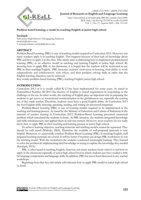 Image result for Problem-Based Teaching Model Lessons