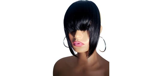 Clip-in Fringe Bangs - 100% Virgin Human Hair Thick 3 Clips Blunt Cut ...