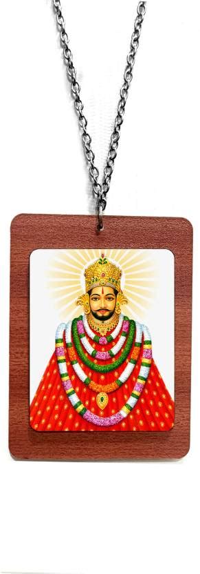 Sunder Kaya Khatu Shyam Ji Wooden and Acrylic Car Hanging-3x4 Inch Car ...