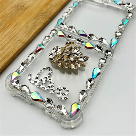 Samsung Galaxy Z Flip 5 Luxury Crystal Diamond Swan Design Case Cover ...