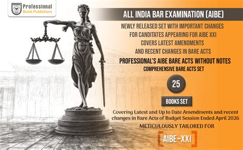 PROFESSIONAL'S AIBE Exam 25 Bare Acts Set