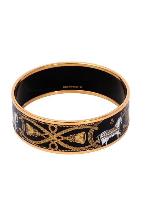 Hermes Enamel Grand Apparat Vintage Bangle