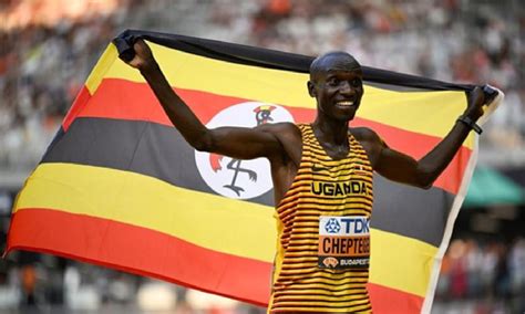 Uganda's Cheptegei wins 10,000m world title three times in a row
