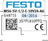 Acheter des pièces détachées Festo dans le catalogue de pièces détachées