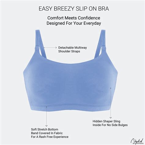 Nykd By Nykaa Easy Breezy Slip On Bra-NYB165-H Blue – Nykd by Nykaa