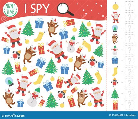Christmas I Spy Game for Kids. Searching and Counting Activity for ...