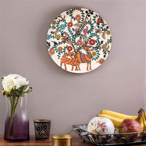 Buy KOLOROBIA Madhubani Art Inspired Decorative Wall Plates 10" Online ...