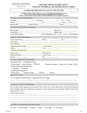 Tricare East Referral Form Printable - Fill Online, Printable, Fillable ...