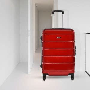 SWISS MILITARY Jenny Hardtop Trolley Bag Cabin Suitcase - 20 inch Red ...