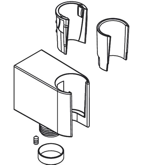 hansgrohe Spare parts: HG shower support Unica Lift wall bar, Item No ...