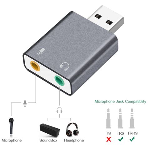 Внешняя звуковая карта USB - Jack 3.5mm / Переходник для наушников и ...