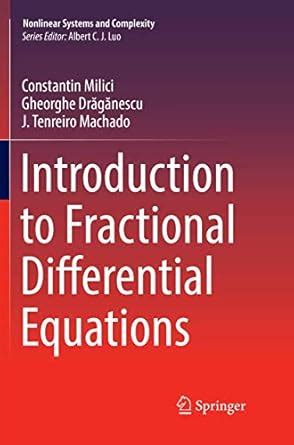Buy Introduction to Fractional Differential Equations: 25 (Nonlinear ...