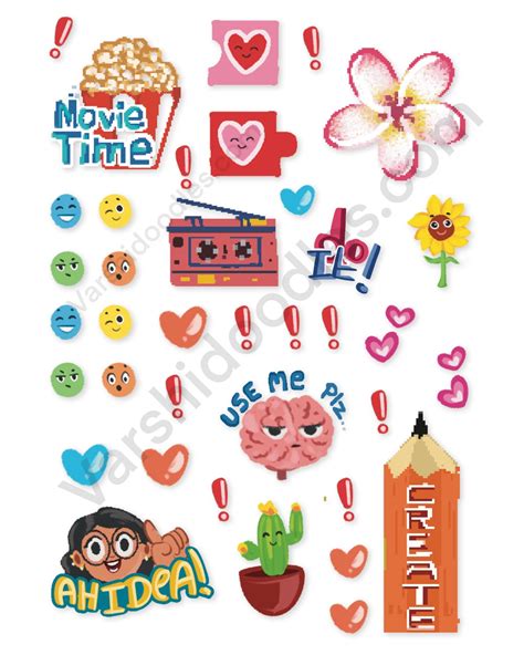 Sticker sheet (mini) 03 || Random for journaling || size A6 ...