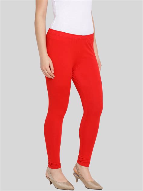 Cotton Ankle Length leggings Online | Red Leggings - Lyra – LYRA