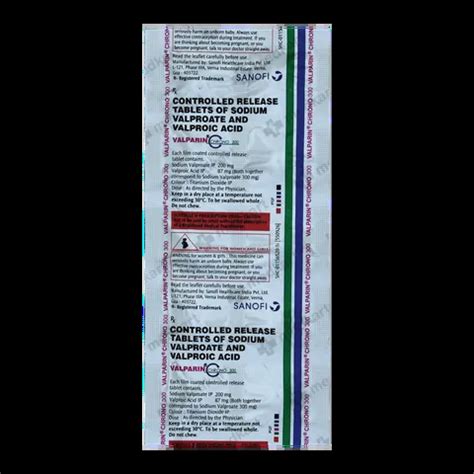 VALPARIN CHRONO 300MG TABLET 15'S : View Price, Combination and ...
