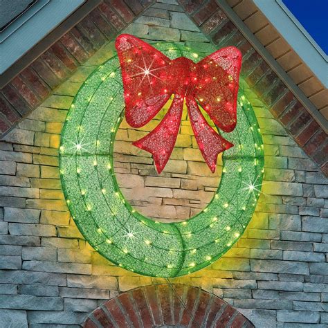 Amazon.com: Lighted Christmas Wreaths, 48’’ Handmade Classic Christmas ...