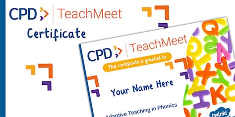 TeachMeet Certificate - Adaptive Teaching in Phonics