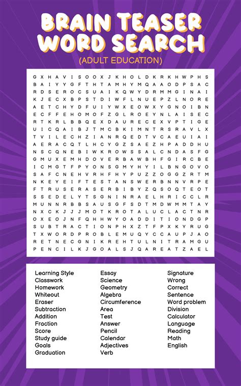 Printable Adult Brain Teasers
