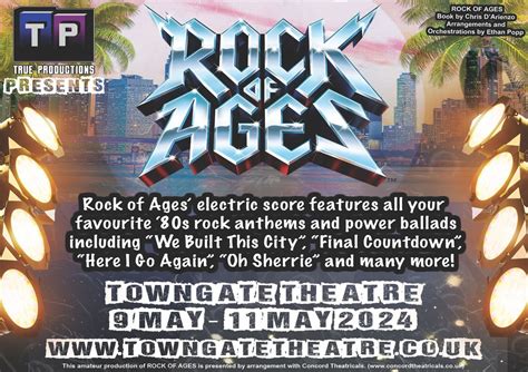 Rock Of Ages - The Rock Award Winning Show Comes To Basildon!, Towngate ...