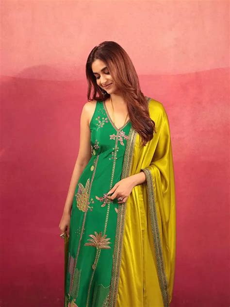 Keerthy Suresh brings a breath of fresh air in her green suit | Times ...