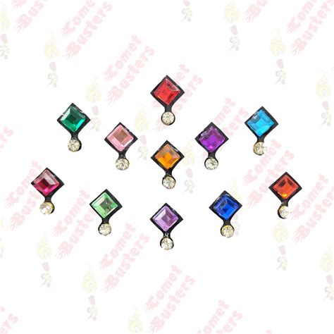 Comet Busters Beautiful Square Multicolored Bindi (BIN155)