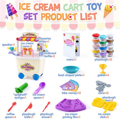 Snapklik.com : PLAY Ice Cream Cart Toys For Kids - Playdough Ice Cream ...