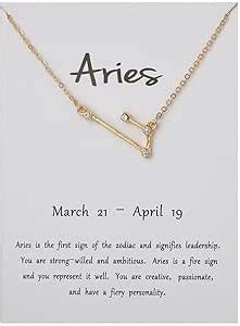 Buy Rubique Gold Plated Aries Constellation Necklace Aries Zodiac ...