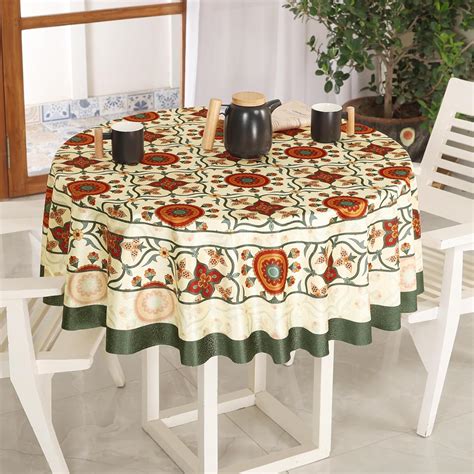Buy Homerz Premium Round Table Cover, 60 inch Diameter, Waterproof and ...