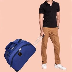 EZEEBUY (Expandable) 24 Inch Travel Duffle Trolley Luggage Bag Men and ...