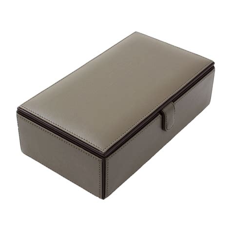 PURE Home + Living Two-Toned Faux Leather Storage Box, Large, Brown ...