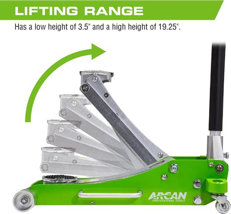 Buy Arcan 2-Ton (4,000 lbs.) Quick Rise Aluminum Floor Jack with Dual ...
