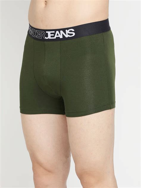 Men Premium Navy Blue & Olive Cotton Blend Trunk - Pack Of 2 ...