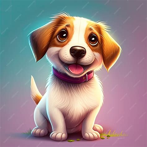 Premium Photo | Cute dog pet smiling cartoon 3d ai generated