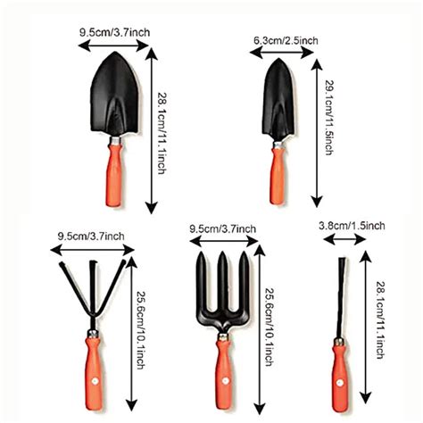 Garden Tools Combo - Hand Trowel Big, Hand Trowel Small, Weeder, Culti ...