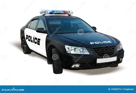 Police car isolated stock image. Image of patrol, clean - 19583575