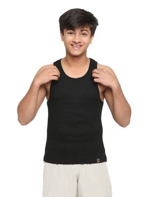 Buy Frenchie Teens Solid Black Vest Online