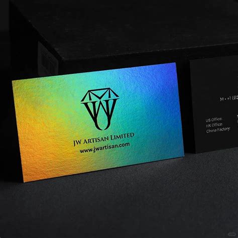 Holographic Foil Business Cards 的图像结果