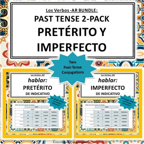 Past-Tense 2-Pack | Hablar (Preterite & Imperfect) | Spanish Verb ...