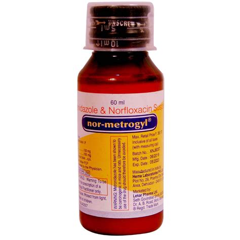 Nor-Metrogyl O - Bottle of 60 ml Suspension : Amazon.in: Health ...