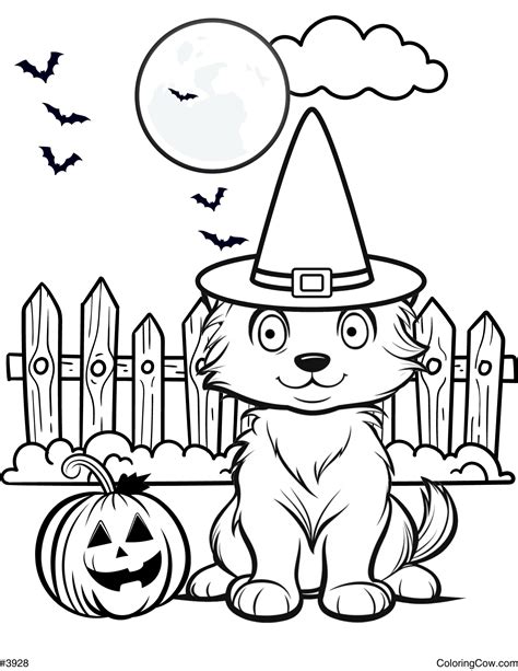 Dog Halloween Coloring Page