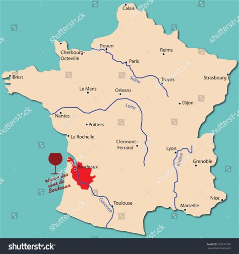 France Map Bordeaux Region