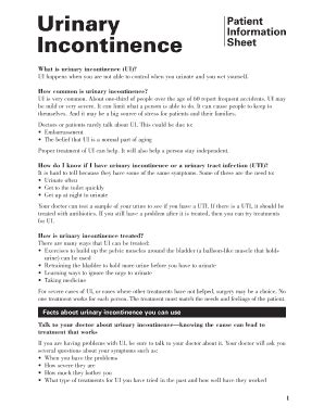 Fillable Online What is urinary incontinence (UI) Fax Email Print ...