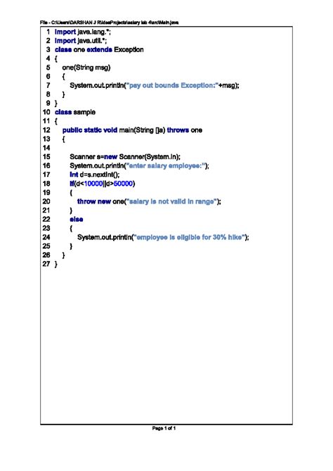 Lab 4 - LAB PROGRAMS - File J lab 1 import 2 import 3 class one extends ...