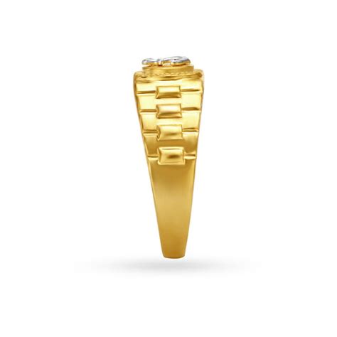 Hook Anchor Gold Finger Ring For Men