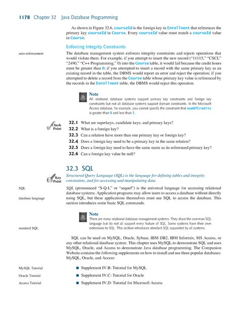 Introduction to Java Programming Notes - 1178 Chapter 32 Java Database ...