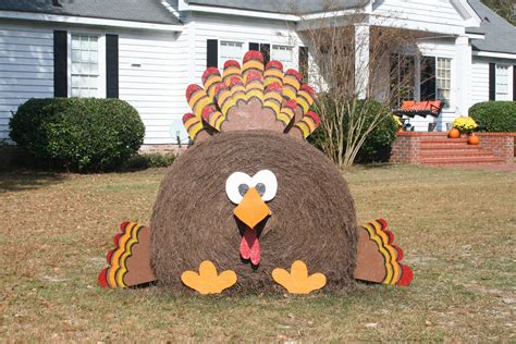 Unique (one of a kind) Thanksgiving Fall Harvest Round Hay Bale ...