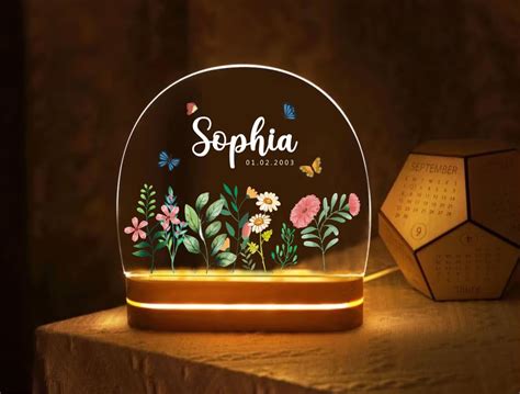 Buy THE GRANDEUR Personalised Gift, Name LED Night Table Lamp, Gift ...